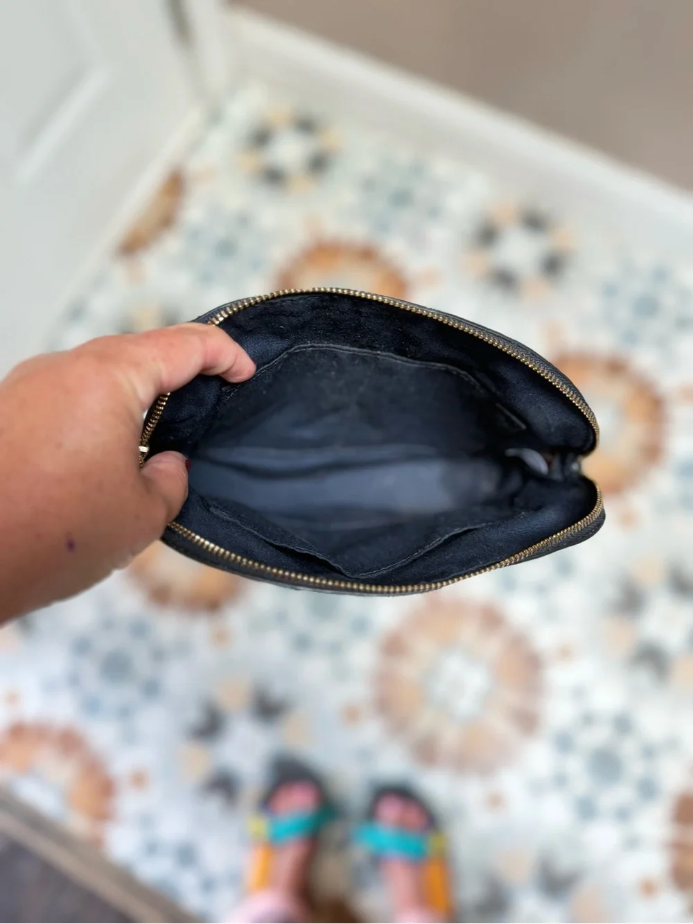 Vintage Coach Navy Cosmetic Leather Case 17!